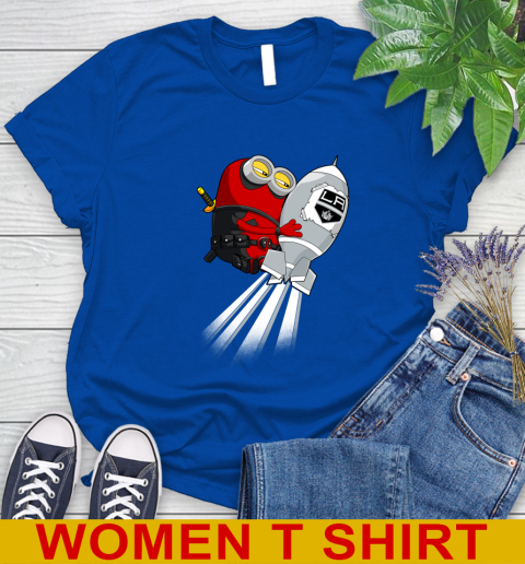 NHL Hockey Los Angeles Kings Deadpool Minion Marvel Shirt Women's T-Shirt 10