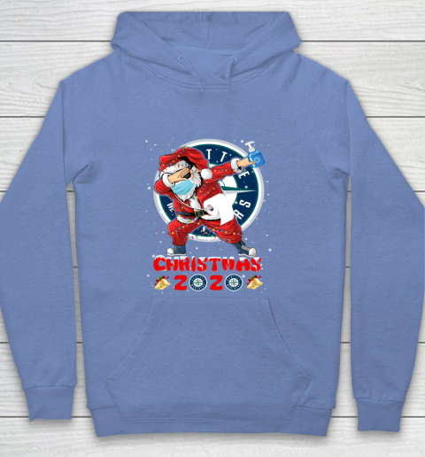 Seattle Mariners Funny Santa Claus Dabbing Christmas 2020 MLB Youth Hoodie 8