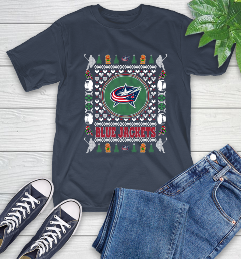 Columbus Blue Jackets Merry Christmas NHL Hockey Loyal Fan Ugly Shirt 3