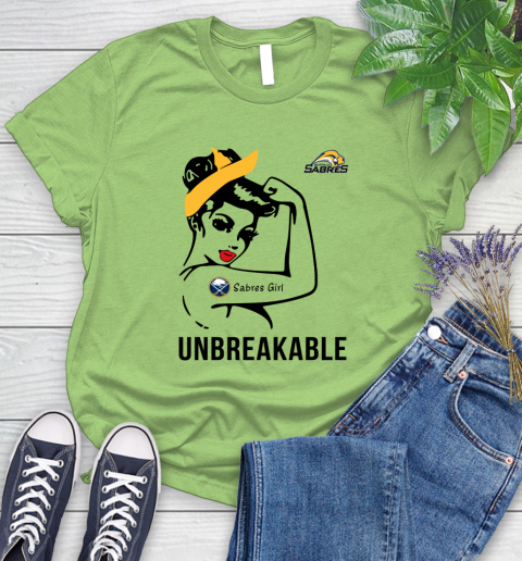 NHL Buffalo Sabres Girl Unbreakable Hockey Sports Women's T-Shirt 7