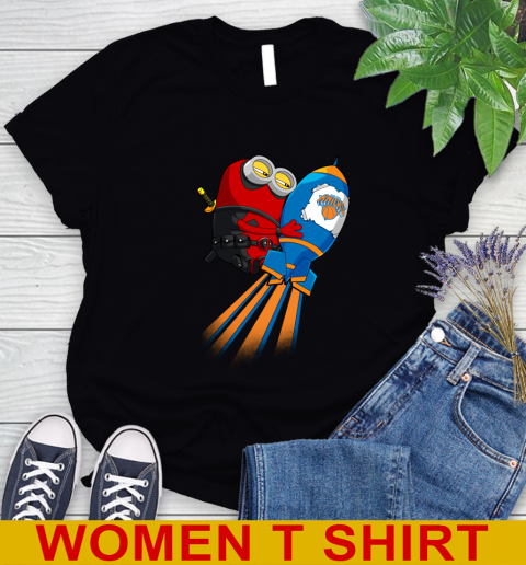 NBA Basketball New York Knicks Deadpool Minion Marvel Shirt Women's T-Shirt