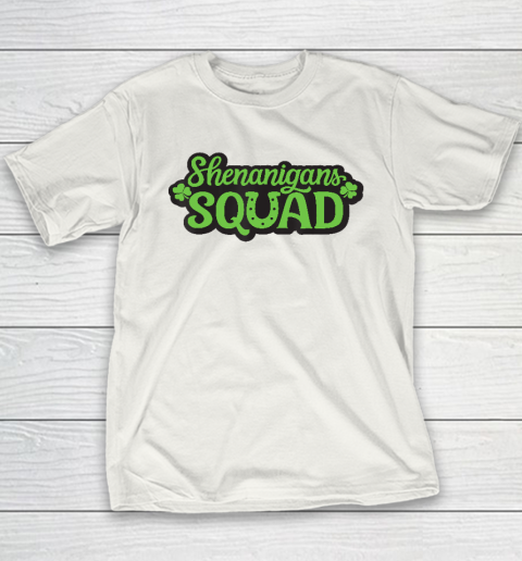 Shenanigans Squad Irish Tee Funny Saint Patricks Day Youth T-Shirt