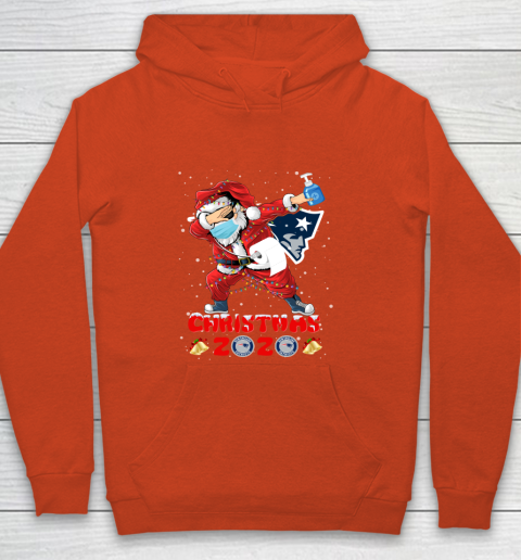 New England Patriots Funny Santa Claus Dabbing Christmas 2020 NFL Youth Hoodie 3