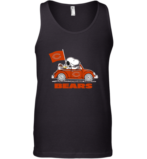 Snoopy And Woodstock Ride The Chicago Bears Car NFL Tank Top