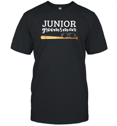 Junior Groomsman Baseball Bat Wedding Party Jr Boys Gift Unisex Jersey Tee