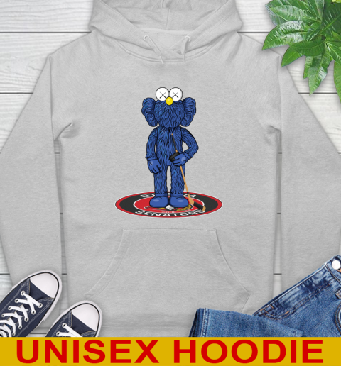 NHL Hockey Ottawa Senators Kaws Bff Blue Figure Shirt Hoodie 6