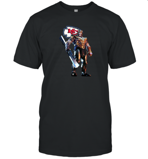 NFL Thanos Marvel Avengers Endgame Football Kansas City Chiefs T-Shirt