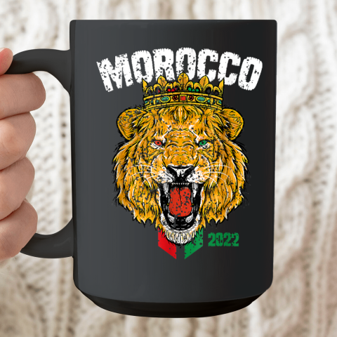 Morocco Lion Flag Sport Soccer Football Proud Ceramic Mug 15oz