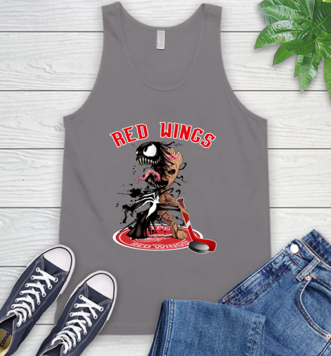NHL Detroit Red Wings Hockey Venom Groot Guardians Of The Galaxy Tank Top 7