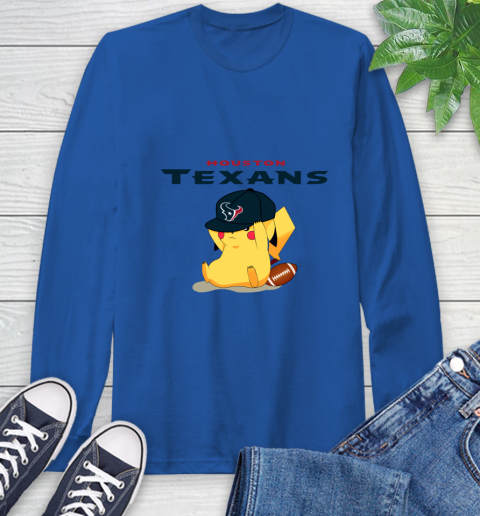 NFL Pikachu Football Sports Houston Texans Long Sleeve T-Shirt 9