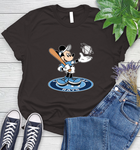 MLB Baseball Tampa Bay Rays Cheerful Mickey Disney Shirt Women's T-Shirt 9