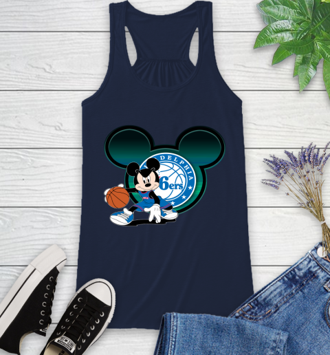 NBA Philadelphia 76ers Mickey Mouse Disney Basketball Racerback Tank 12
