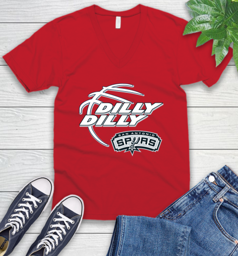 NBA San Antonio Spurs Dilly Dilly Basketball Sports V-Neck T-Shirt 7