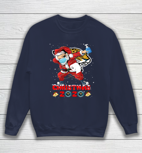 Jacksonville Jaguars Funny Santa Claus Dabbing Christmas 2020 NFL Sweatshirt 2