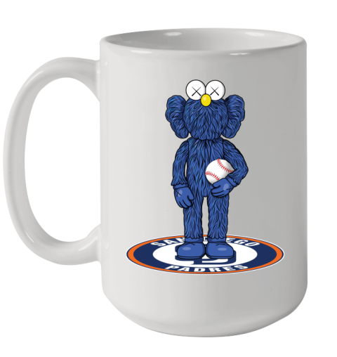 MLB Baseball San Diego Padres Kaws Bff Blue Figure Shirt Ceramic Mug 15oz