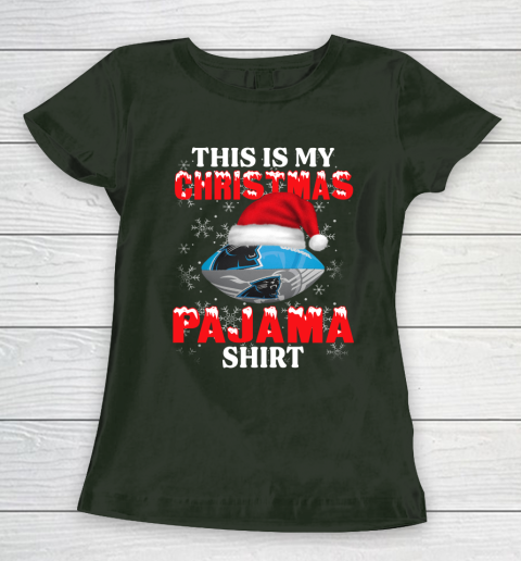 Carolina Panthers This Is My Christmas Pajama Shirt NFL Women's T-Shirt 4