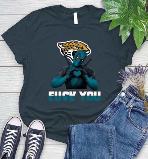 NHL Jacksonville Jaguars Deadpool Love You Fuck You Football Sports Women's T-Shirt 11