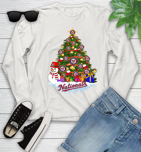 Washington Nationals Merry Christmas MLB Baseball Sports Youth Long Sleeve 12