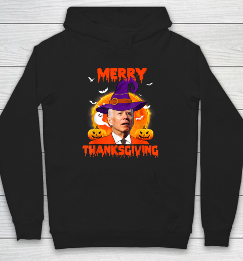 Funny Joe Biden Merry Thanksgiving Confused Happy Halloween Hoodie