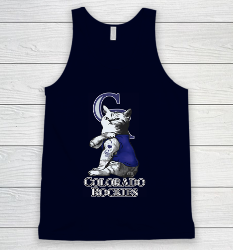 MLB Baseball My Cat Loves Colorado Rockies Tank Top 2