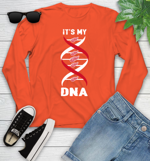 Detroit Red Wings NHL Hockey It's My DNA Sports Youth Long Sleeve 3