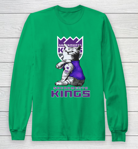 NBA Basketball My Cat Loves Sacramento Kings Long Sleeve T-Shirt 4