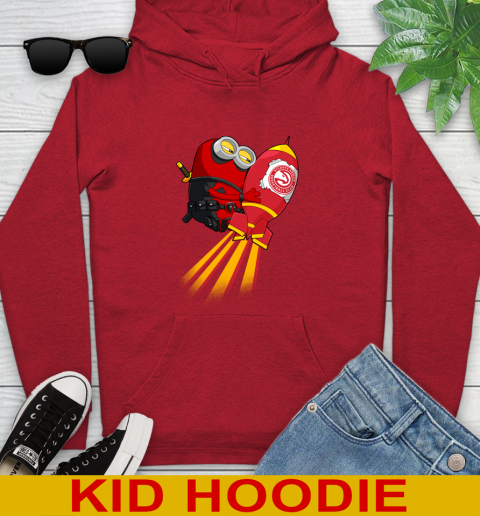 NBA Basketball Atlanta Hawks Deadpool Minion Marvel Shirt Youth Hoodie 11