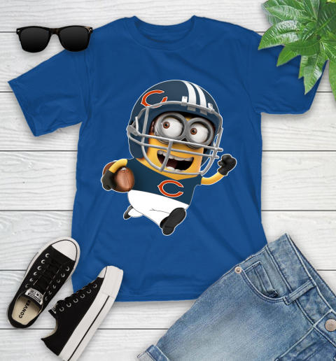 NFL Chicago Bears Minions Disney Football Sports Youth T-Shirt 9