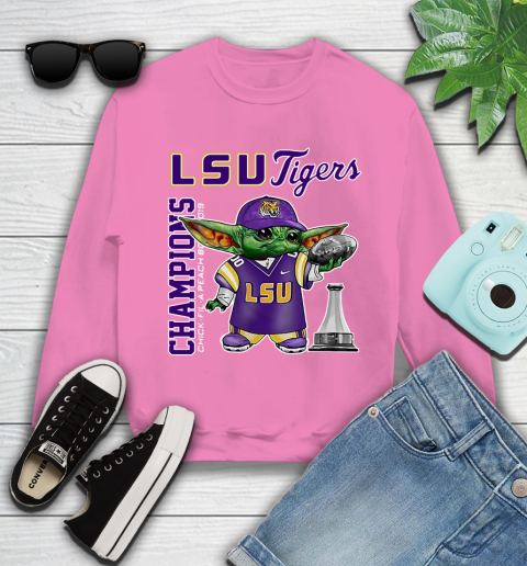 Baby Yoda LSU Tigers Champion Shirt 118