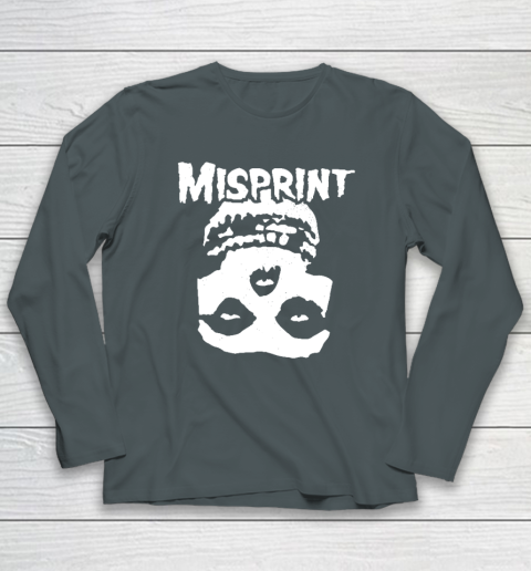 Misprint Skull Funny Misfit Long Sleeve T-Shirt - Image 4