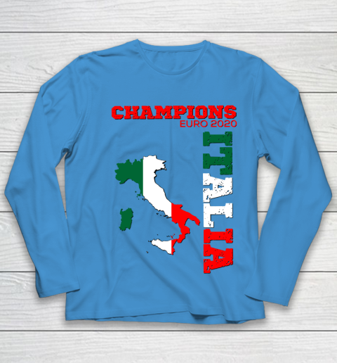 Italy Champions Euro 2020 played in 2021 Youth Long Sleeve 5