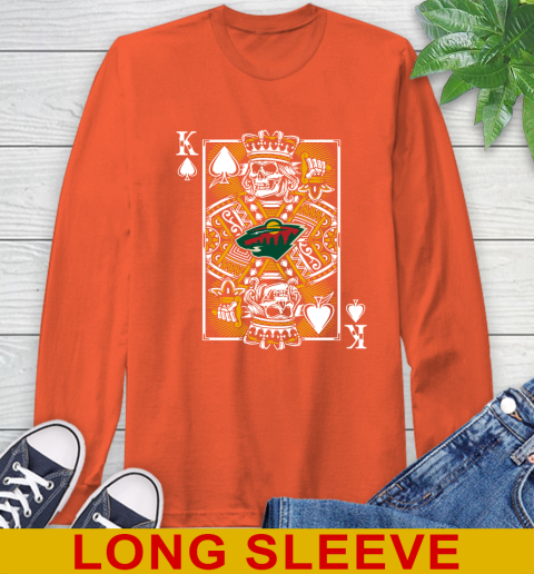 Minnesota Wild NHL Hockey The King Of Spades Death Cards Shirt Long Sleeve T-Shirt 4