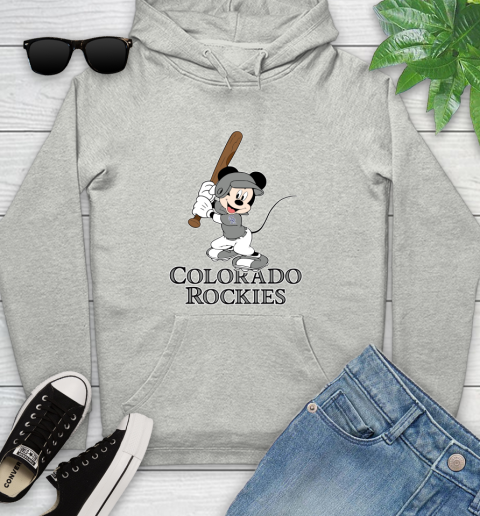 MLB Baseball Colorado Rockies Cheerful Mickey Mouse Shirt Youth Hoodie 2