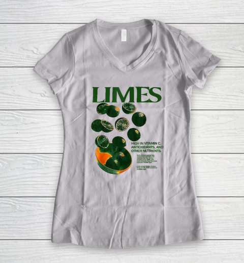 Limes Funny High In Vitamin C Antioxidants Other Nutrients Women's V-Neck T-Shirt