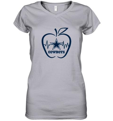 Apple Heartbeat Teacher Symbol Dallas Cowboys Youth Hoodie 