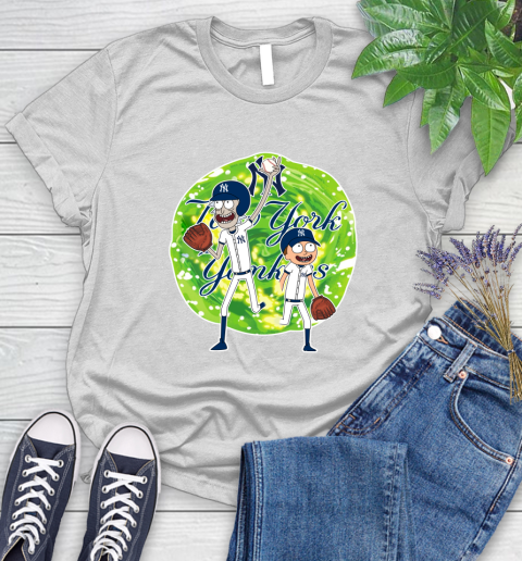 MLB New York Yankees Rick And Morty Baseball Sports Women's T-Shirt