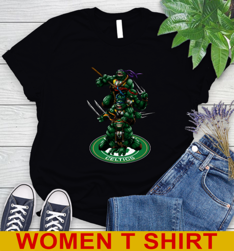 NBA Basketball Boston Celtics Teenage Mutant Ninja Turtles Shirt Women's T-Shirt 2