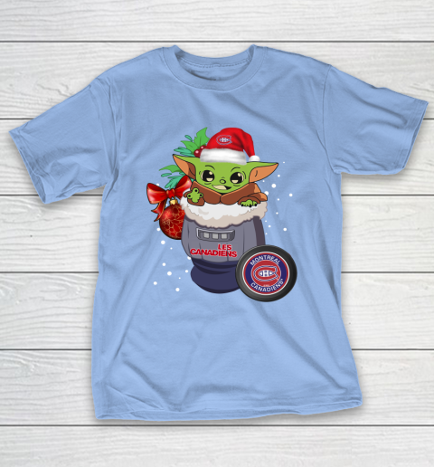 Montreal Canadiens Christmas Baby Yoda Star Wars Funny Happy NHL T-Shirt 11