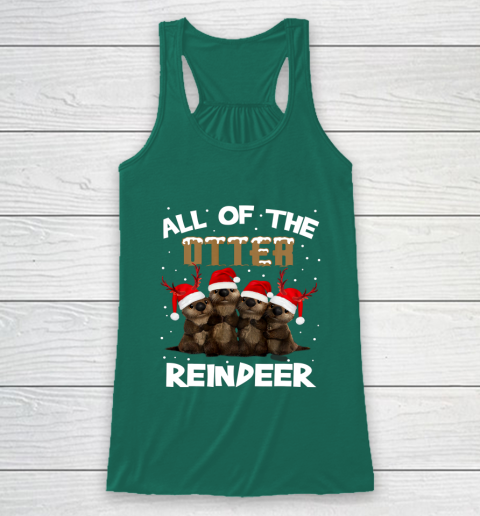 All Of Otter Reindeer Christmas Pajamas Tshirt Xmas Racerback Tank 5