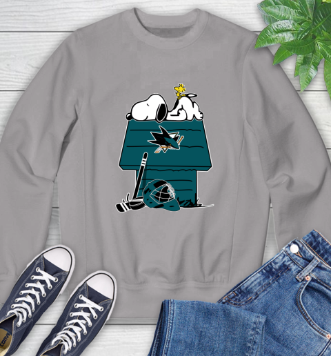 San Jose Sharks NHL Hockey Snoopy Woodstock The Peanuts Movie Sweatshirt 5