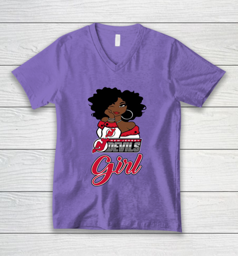 New Jersey Devils Girl NHL V-Neck T-Shirt 9