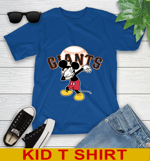 San Francisco Giants MLB Baseball Dabbing Mickey Disney Sports Youth T-Shirt 9