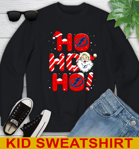 Tampa Bay Lightning NHL Hockey Ho Ho Ho Santa Claus Merry Christmas Shirt Youth Sweatshirt