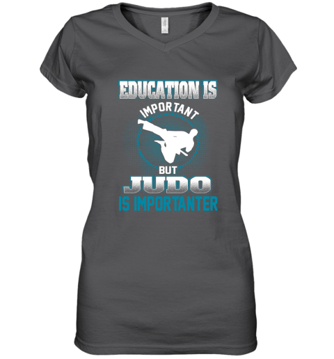 Education Is Important But Judo Is Importanter Women's V-Neck T-Shirt 3