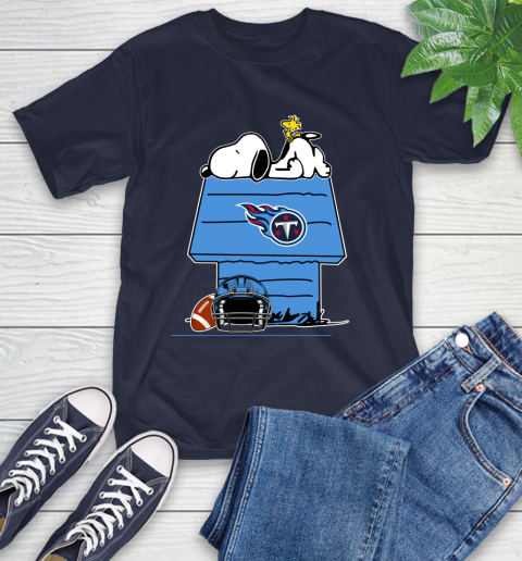 Tennessee Titans NFL Football Snoopy Woodstock The Peanuts Movie T-Shirt 4