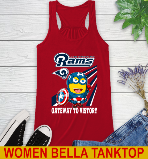NFL Football Los Angeles Rams Captain America Marvel Avengers Minion Shirt Racerback Tank 4