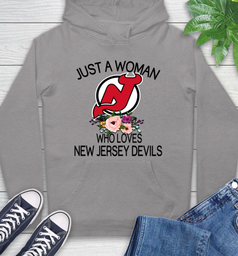 NHL Just A Woman Who Loves New Jersey Devils Hockey Sports Hoodie 4