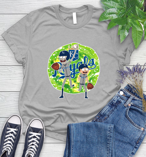 MLB Kansas City Royals Rick And Morty Baseball Sports Women's T-Shirt 5