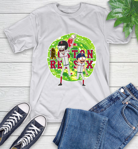 MLB Boston Red Sox Rick And Morty Commissioner's Trophy Baseball Sports T-Shirt 12