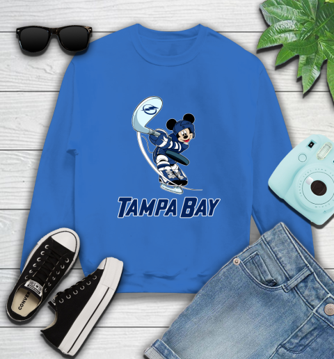 NHL Hockey Tampa Bay Lightning Cheerful Mickey Mouse Shirt Sweatshirt 9